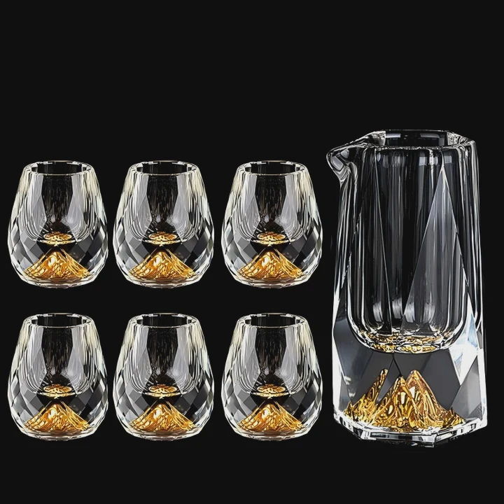 Crystal Liquor Cup Set For Family Gatherings