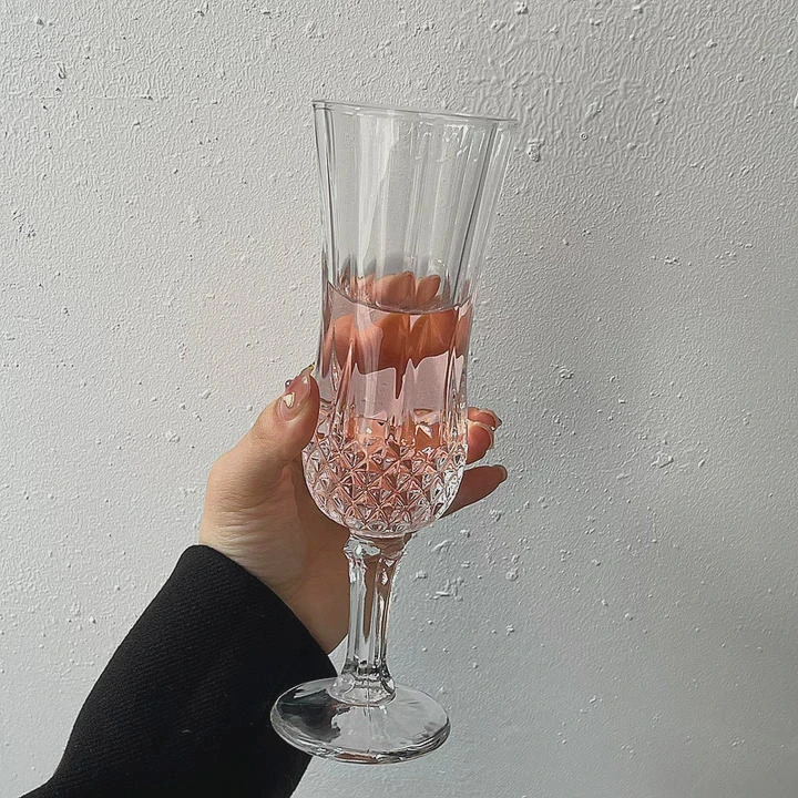 Tall Crystal Champagne Cocktail Glass