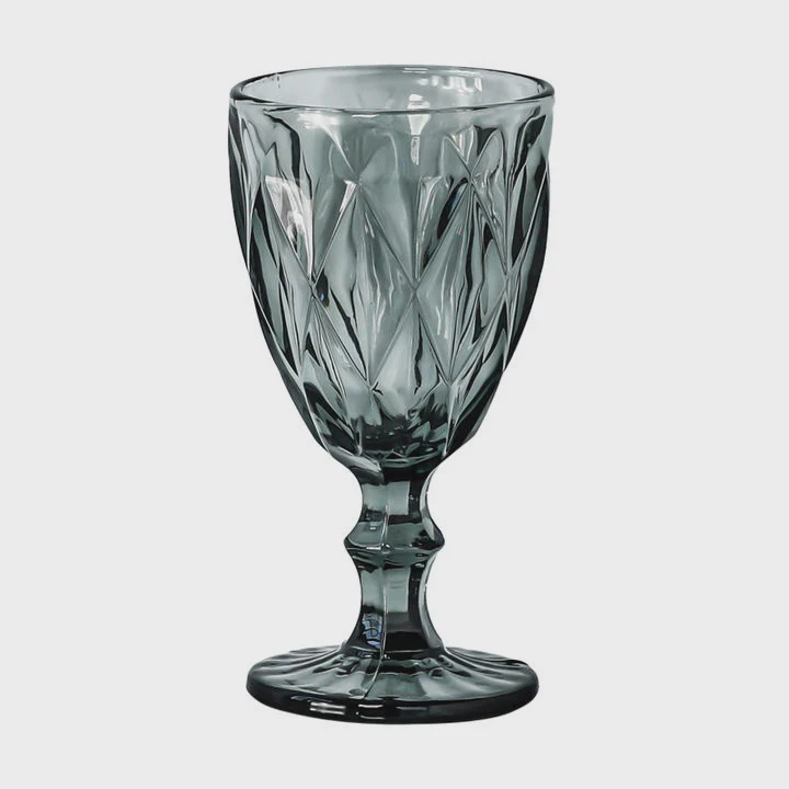Vintage Crystal Goblets For Wedding & Party Colored