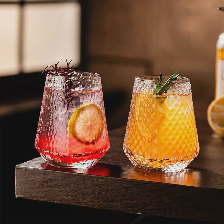 Textured Crystal Whiskey Cocktail Glass