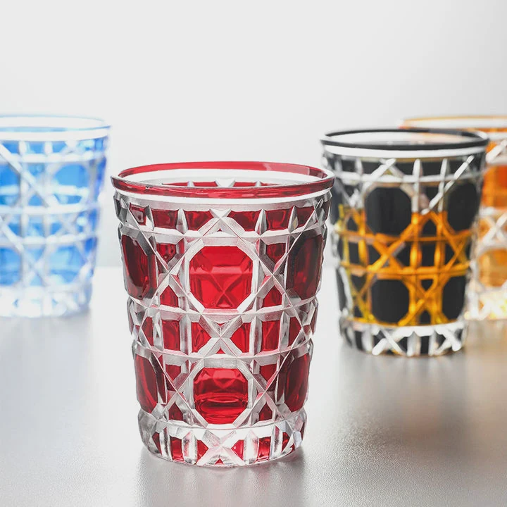 Hand-Carved Retro Crystal Whiskey Glass