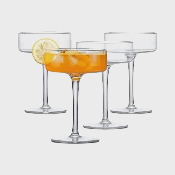 Crystal Margarita Martini Glass Set
