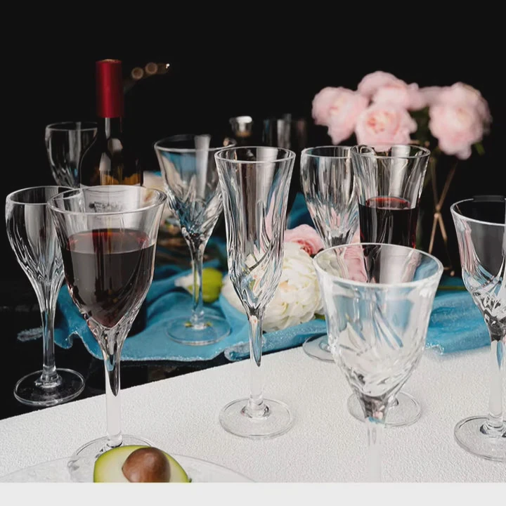 Embossed Crystal Wine Goblet