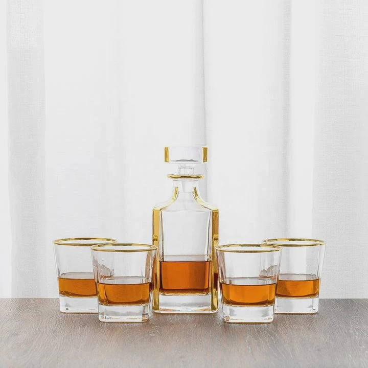 Crystal Whiskey Decanter Set 5Pcs