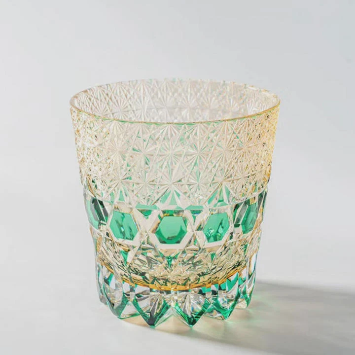 Hand Engraved Crystal Whiskey Glass