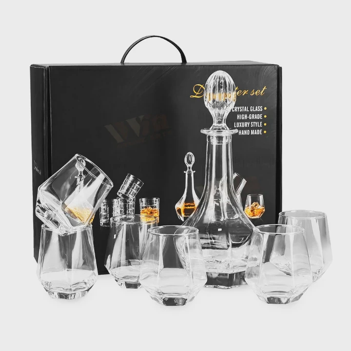 Diamond Whiskey Decanter Set 650Ml