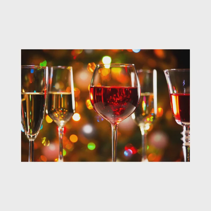 Red Crystal Goblet Wine Set